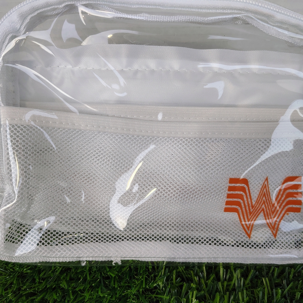 Fun White And Clear Whataburger Fanny Pouch with Orange Logo
